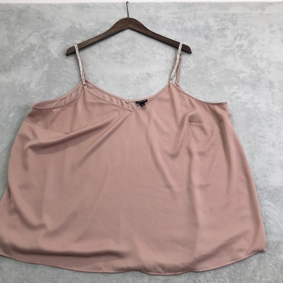 Torrid  Dusty Mave Swing Tank with Rhinestone Straps Size 3 - Picture 1 of 9